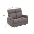 2-SITZER-SOFA Mikrofaser Grau  - Schwarz/Grau, KONVENTIONELL, Kunststoff/Textil (127/105/93cm) - Xora
