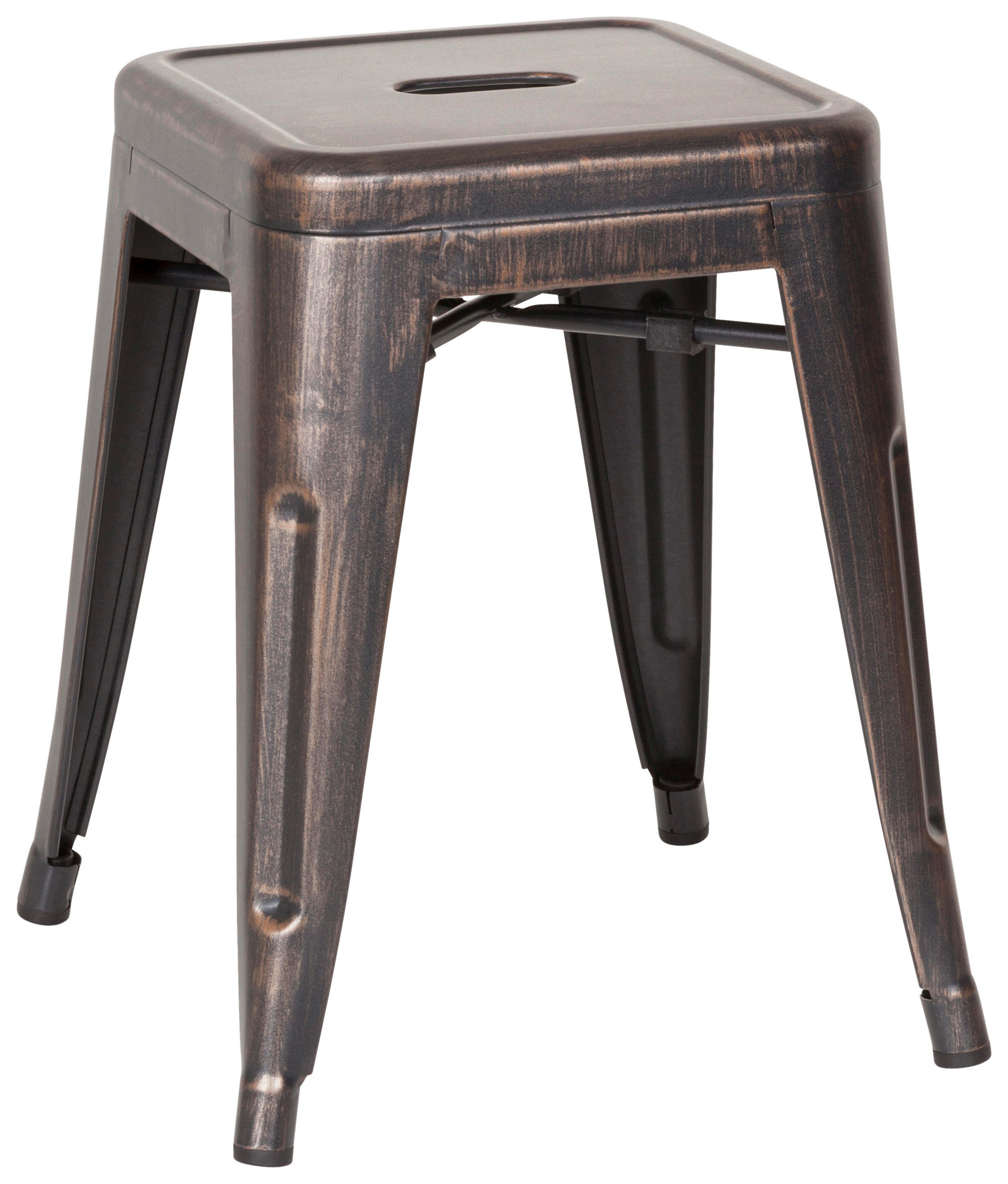 HOCKER Schwarz, Goldfarben - Goldfarben/Schwarz, Basics, Metall (39/46/39cm) - MID.YOU
