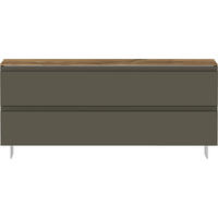 GARDEROBENBANK  in 110/49/33 cm  - Taupe/Eichefarben, Design, Holzwerkstoff/Metall (110/49/33cm) - Moderano