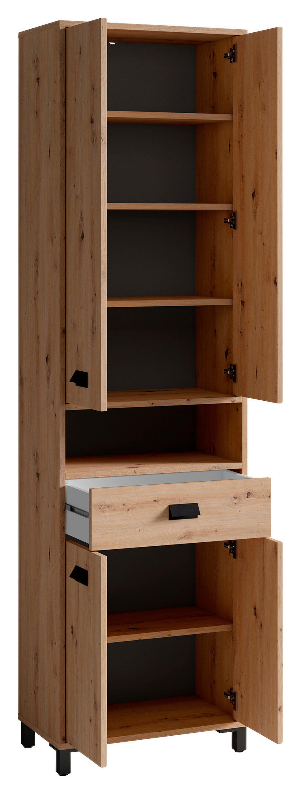 BADEZIMMER  in 114 cm  - Schwarz/Eiche Artisan, MODERN, Holzwerkstoff/Kunststoff (114cm) - MID.YOU