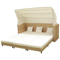 LOUNGEGARNITUR   200/159/75 cm Eisen  - Beige/Creme, MODERN, Kunststoff/Textil (200/159/75cm) - Ambia Garden