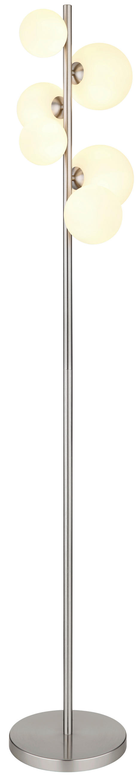 LED SVJETILJKA PODNA  - boje nikla/crna, Konvencionalno, staklo/metal (29,5/28/155cm) - Globo