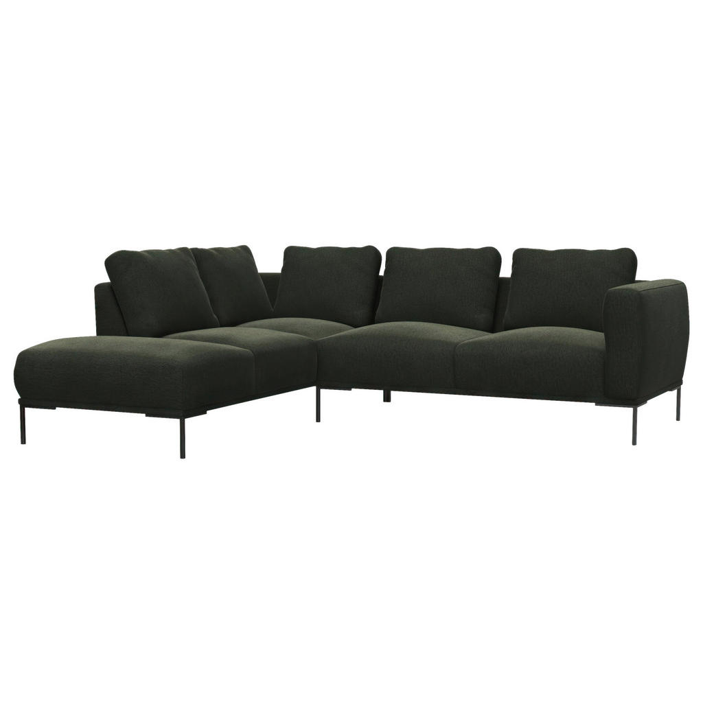 Thumbnail - Livetastic Ecksofa, Waldgrün, Textil, 5,5-Sitzer, Füllung: Schaumstoff, Ottomane links, L-Form, 252x206 cm, FSC Mix, Oek...