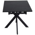 ESSTISCH Schwarz rechteckig  ausziehbar  - Schwarz, Design, Keramik/Metall (120-179/80/76cm) - Belluti