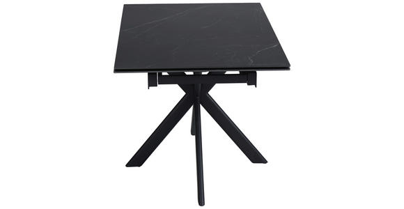 ESSTISCH Schwarz rechteckig  ausziehbar  - Schwarz, Design, Keramik/Metall (120-179/80/76cm) - Belluti