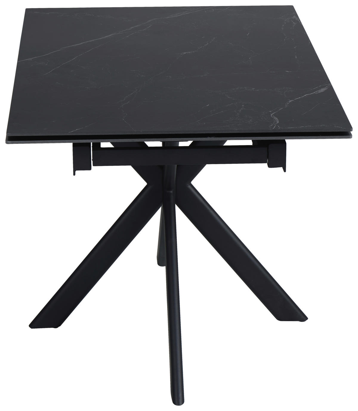 ESSTISCH Schwarz rechteckig  ausziehbar  - Schwarz, Design, Keramik/Metall (120-179/80/76cm) - Belluti