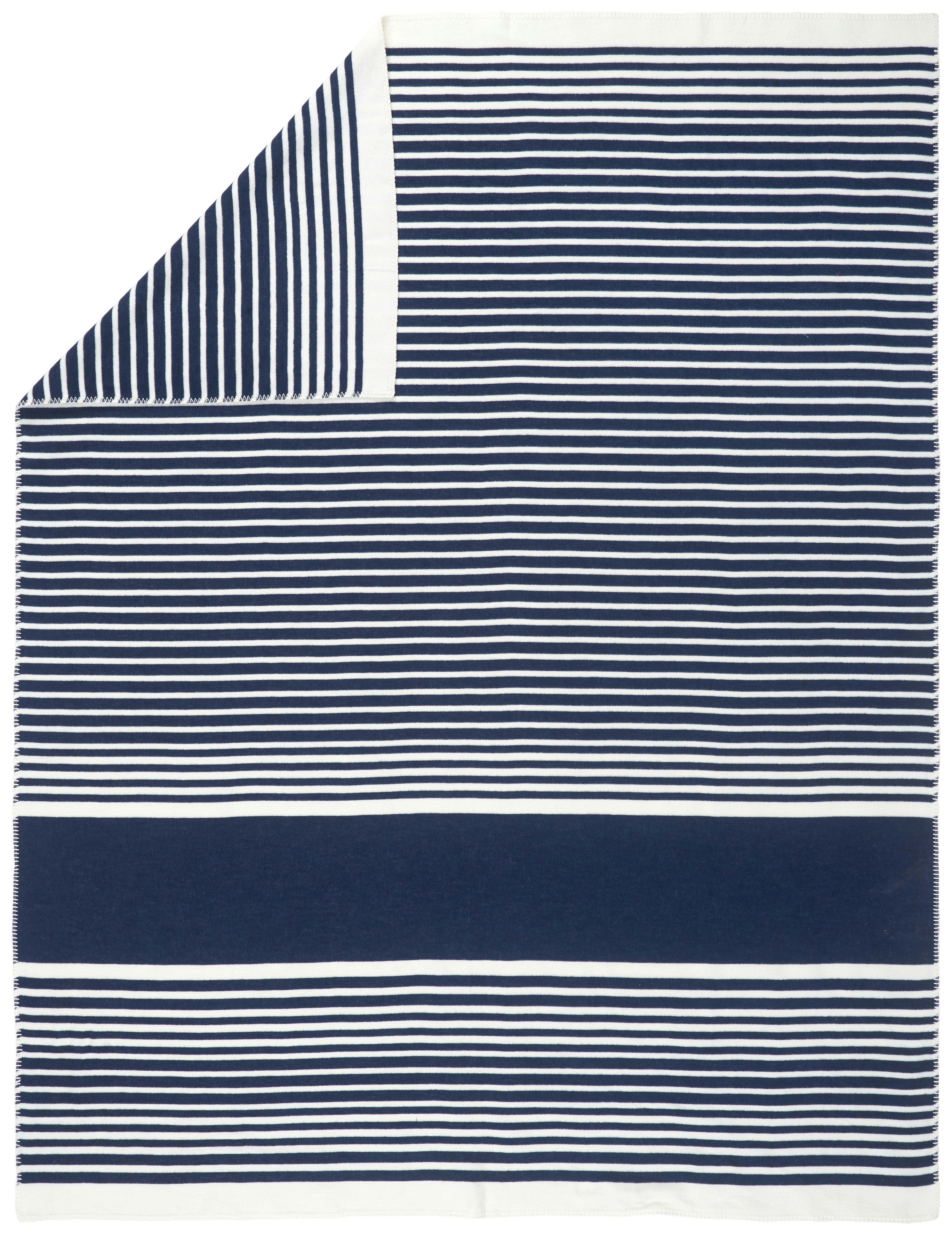 PLÉD 150/200 cm  - Fehér/Kék, Trend, Textil (150/200cm) - Bio:Vio