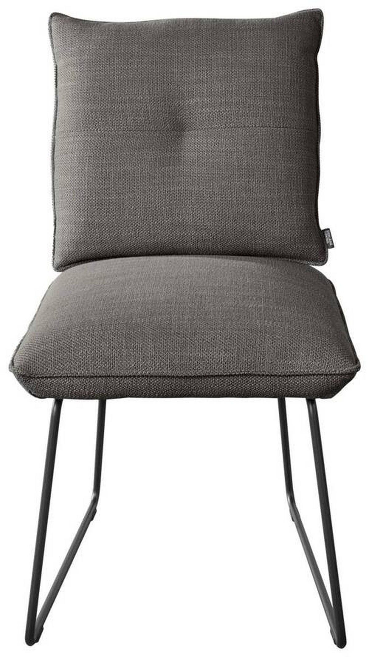 STUHL - Schwarz/Braun, Design, Textil/Metall (51/90/70cm) - Dieter Knoll