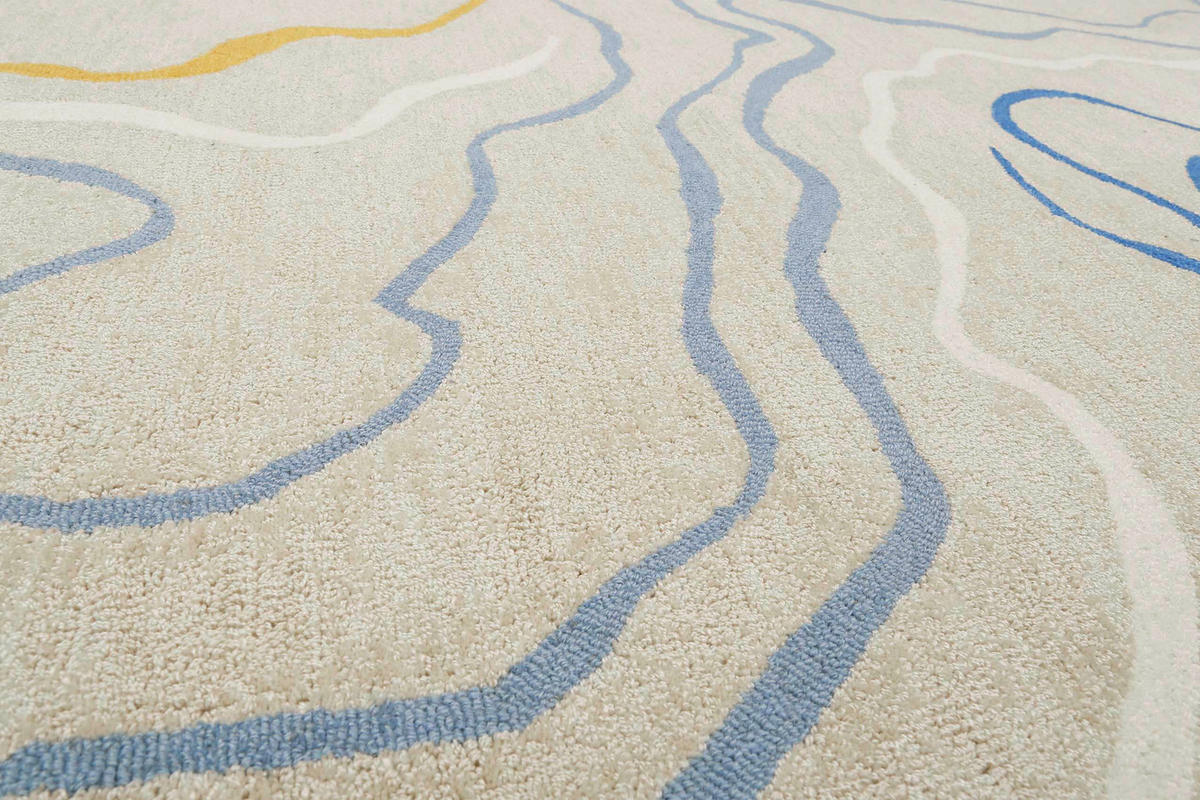 FLACHWEBETEPPICH 70/140 cm Drive Blau, Gelb, Beige  - Blau/Gelb, Design, Textil (70/140cm) - Esprit