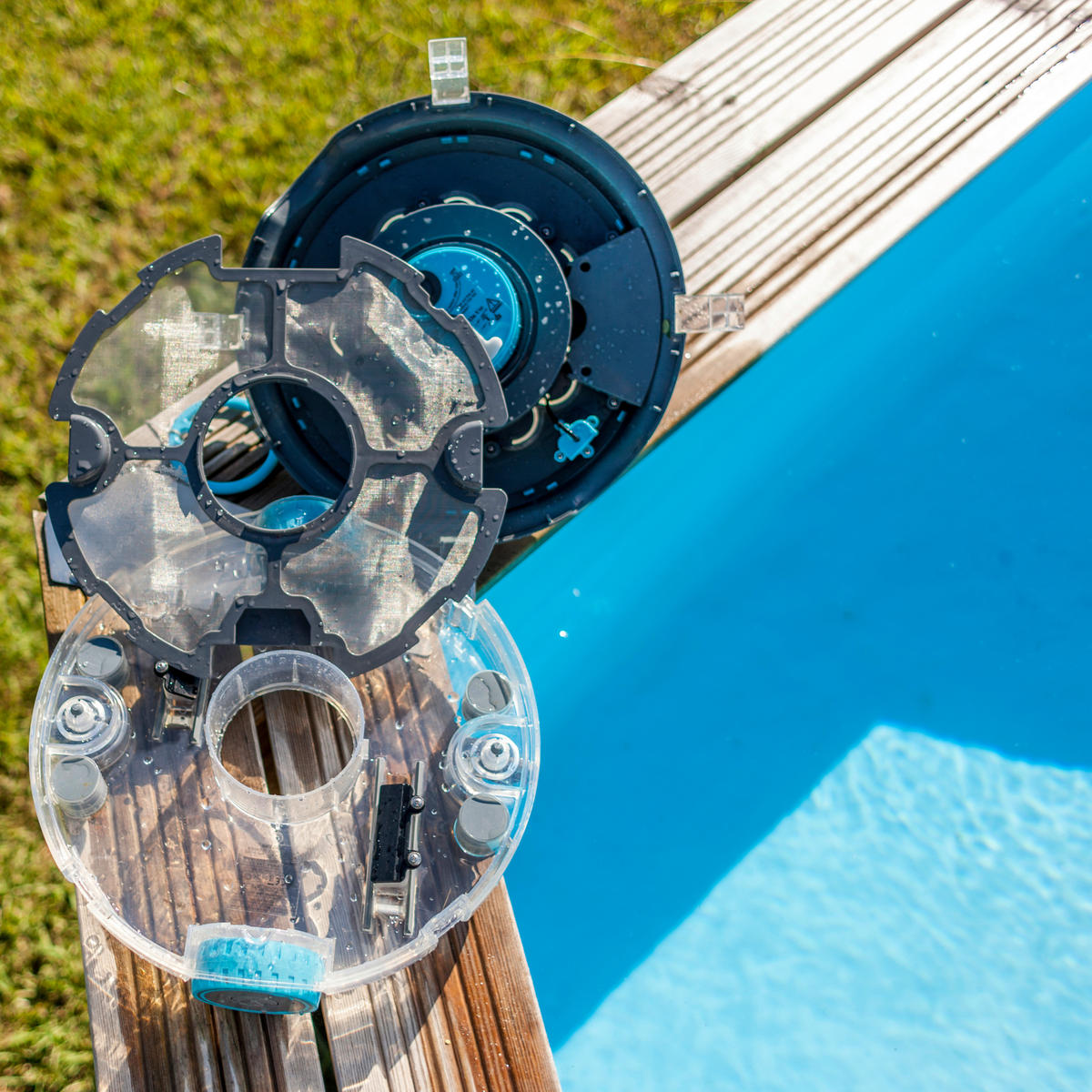 POOLROBOTER RBR75  - Blau/Grau, KONVENTIONELL, Kunststoff (35/35/18cm) - Gre
