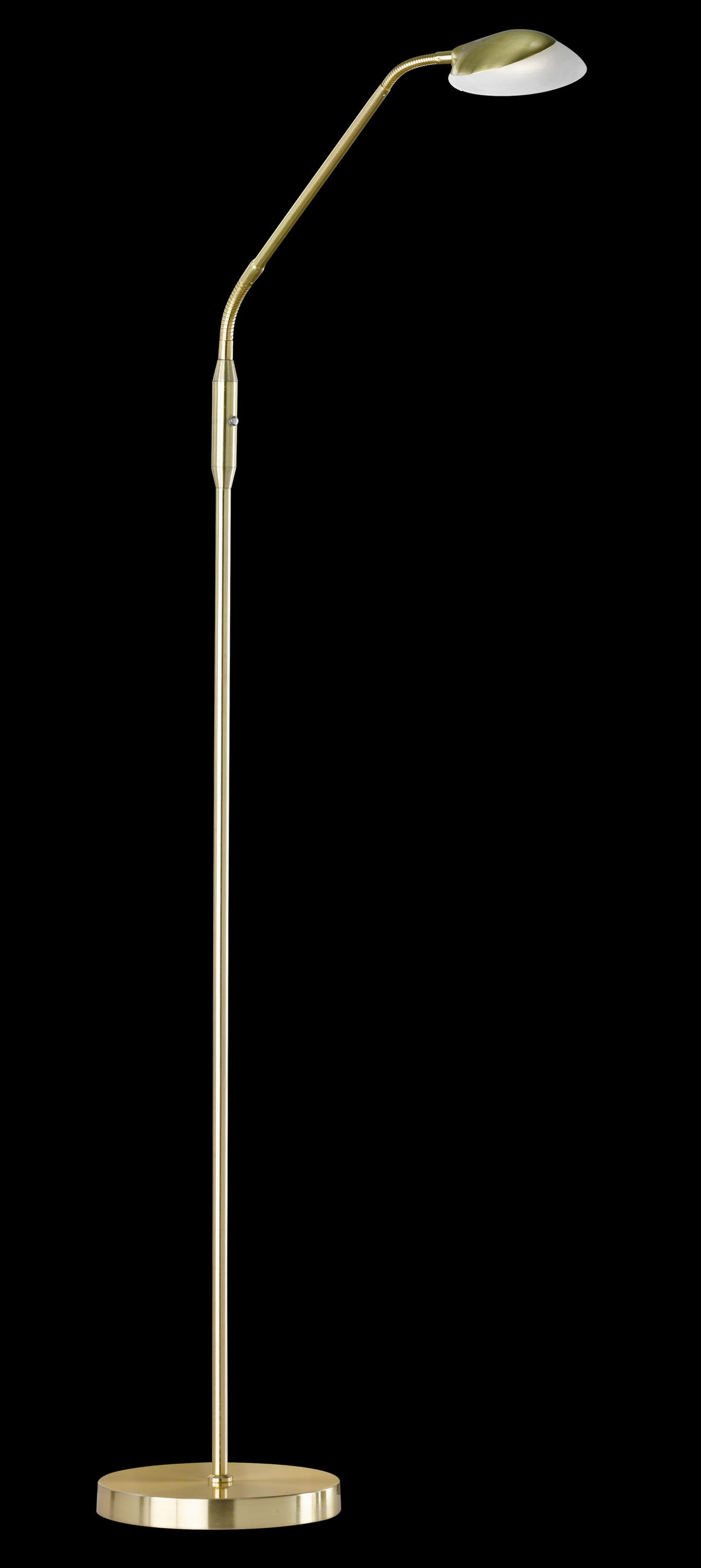 STOJACÍ LED SVÍTIDLO, 23/160 cm  - barvy mosazi, Design, kov/sklo (23/160cm) - Fischer & Honsel