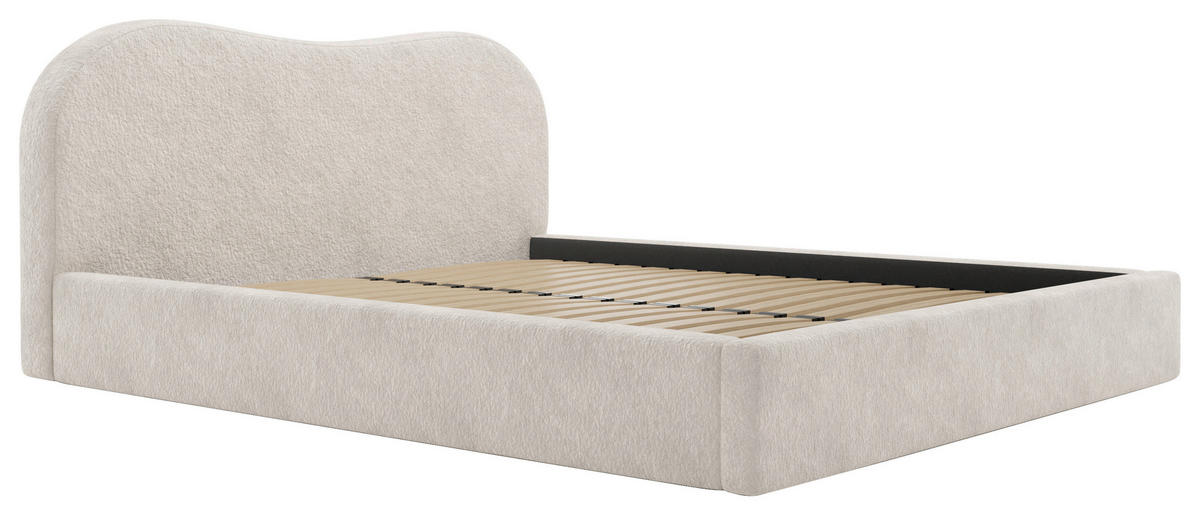 POLSTERBETT Lattenrost, Bettkasten 160/200 cm  in Weiß  - Schwarz/Weiß, Design, Holz/Textil (160/200cm) - Boxxx