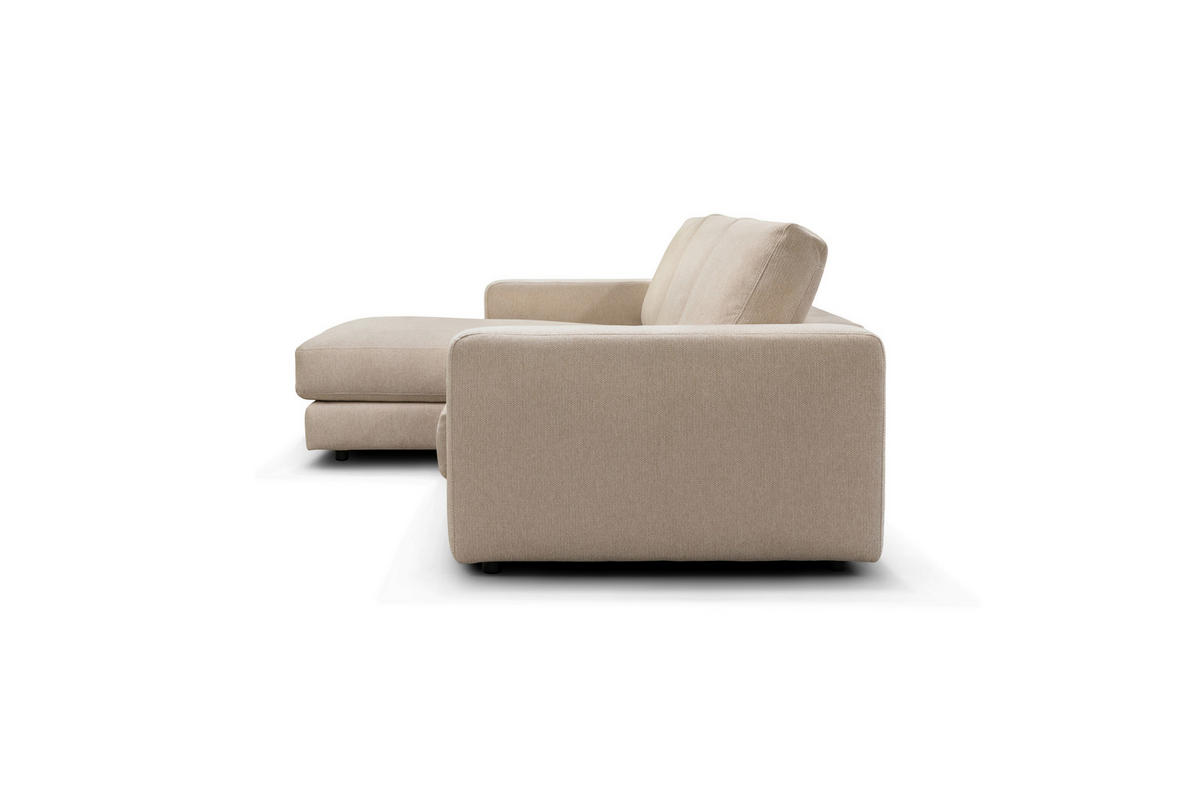 ECKSOFA VIGO Beige  - Beige/Schwarz, Design, Textil (172/303cm) - MID.YOU