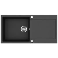 SPÜLE MILA103BL  - Schwarz, Basics, Stein (100/20/50cm) - Visiona