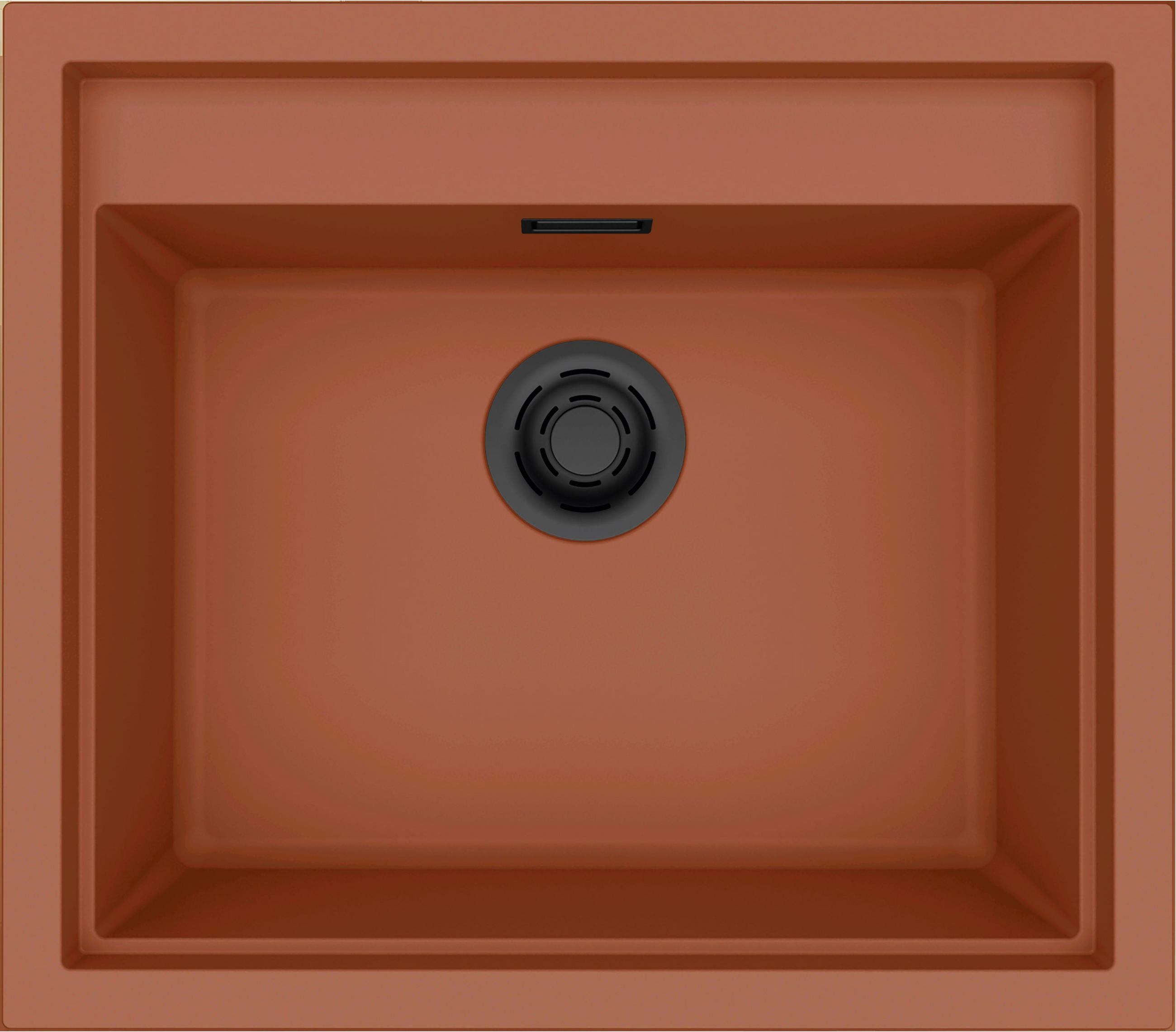 SPÜLE SINTESI 105  - Terracotta/Schwarz, Basics, Keramik (57/50/21,7cm) - HKT