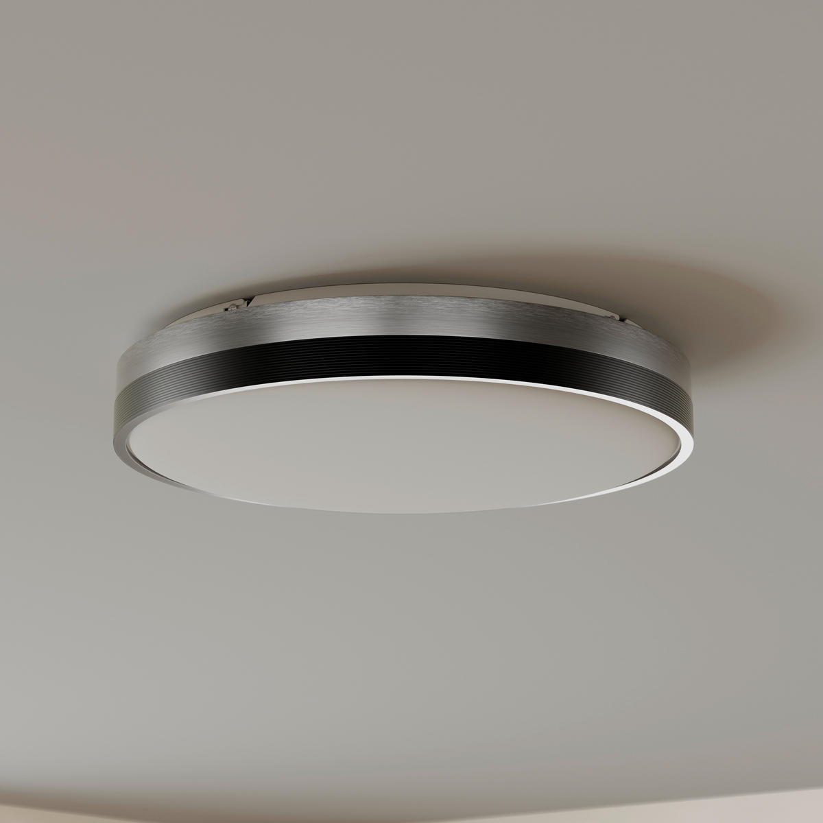 STROPNÉ LED SVIETIDLO, 38,5/7,5 cm  - antracitová, Design, kov/plast (38,5/7,5cm) - Novel