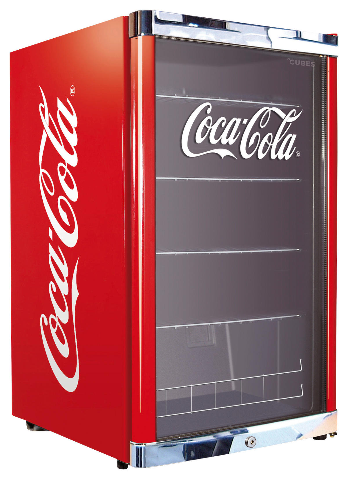 KÜHLSCHRANK 54/84,5/54,8 cm COOL CUBE 115L COCA COLA  - Rot, Basics, Metall (54/84,5/54,8cm) - Atrigo