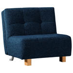 SCHLAFSESSEL Juice in Flachgewebe Dunkelblau  - Naturfarben/Dunkelblau, Design, Holz/Textil (85/92/102cm) - Novel