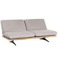 SCHLAFSOFA Palermo in Webstoff Hellgrau, Beige  - Beige/Hellgrau, Design, Holz/Textil (204/92/90cm) - Dieter Knoll