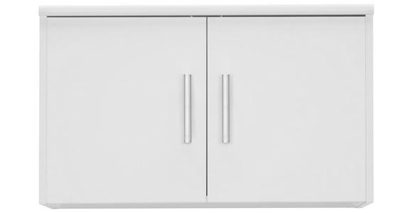 AUFSATZSCHRANK - Silberfarben/Weiß, KONVENTIONELL, Holzwerkstoff/Metall (72/43/36cm) - Xora