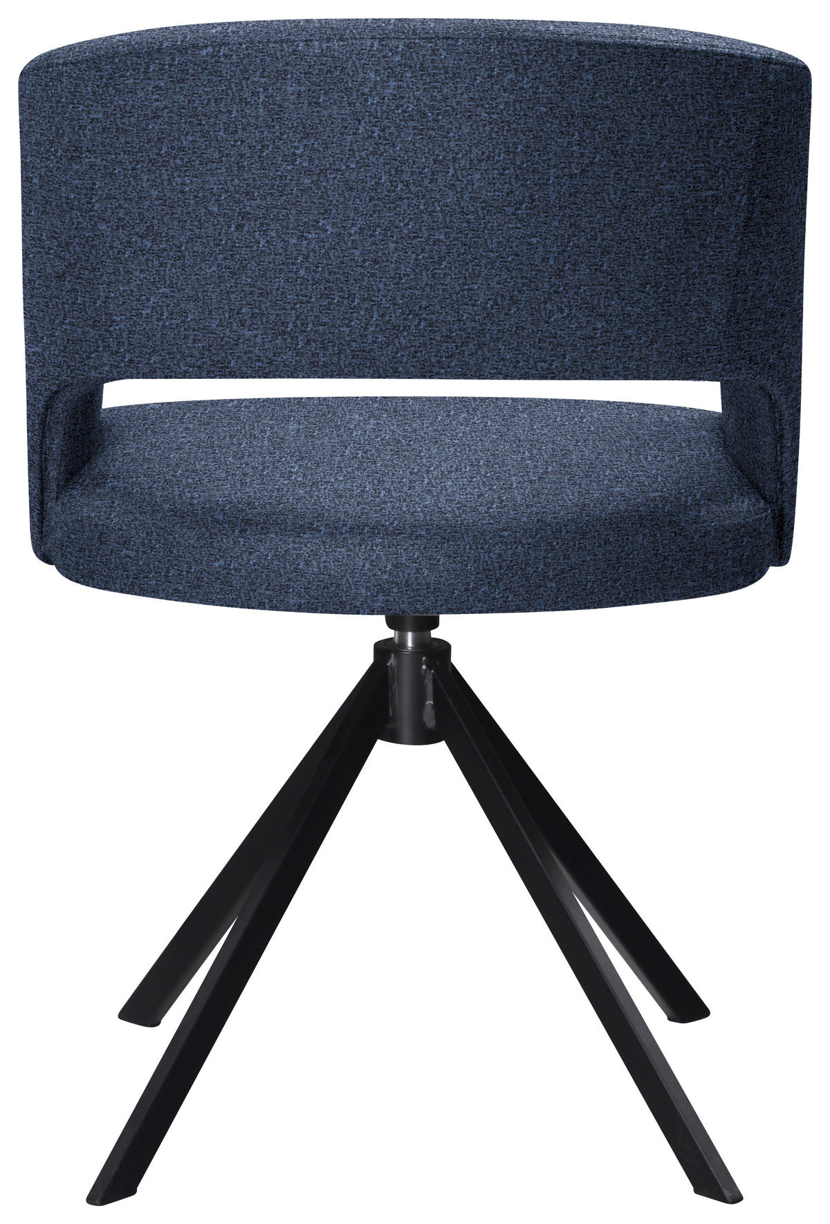 ARMLEHNSTUHL  in Stahl Samt  - Schwarz/Dunkelblau, Konventionell, Textil/Metall (56/84/59cm) - Moderano