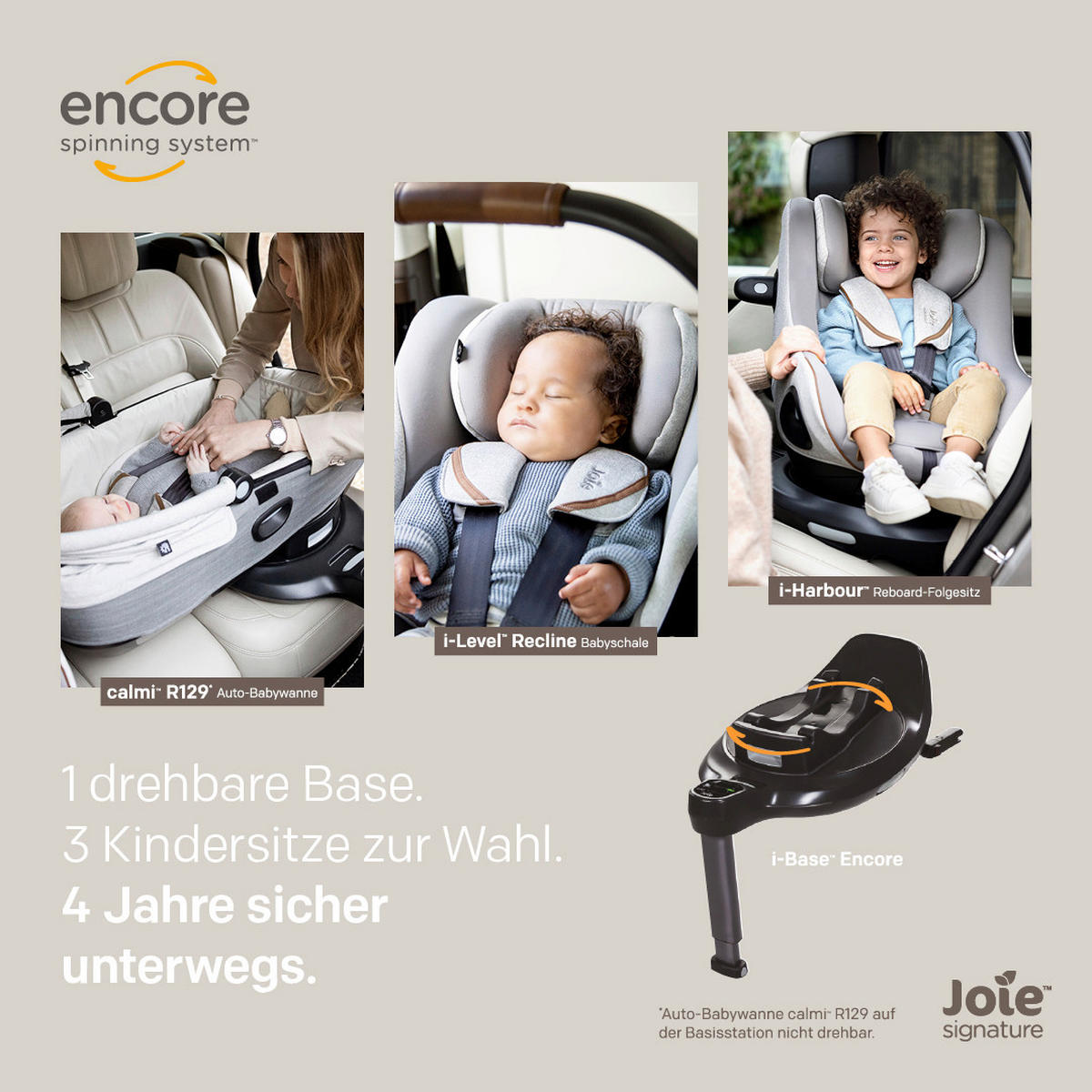 ISOFIXSTATION Joie  Encore  - Schwarz, Basics, Kunststoff (42,5/71,8/39,8cm) - JOIE SIGNATURE