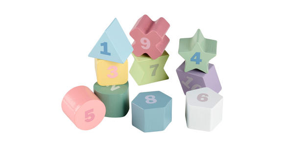 SPIELWÜRFEL - Blau/Pink, Basics, Holzwerkstoff (14/14/14,8cm) - My Baby Lou