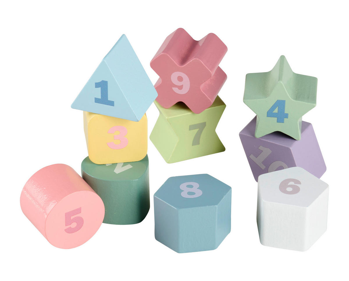 SPIELWÜRFEL - Blau/Pink, Basics, Holzwerkstoff (14/14/14,8cm) - My Baby Lou