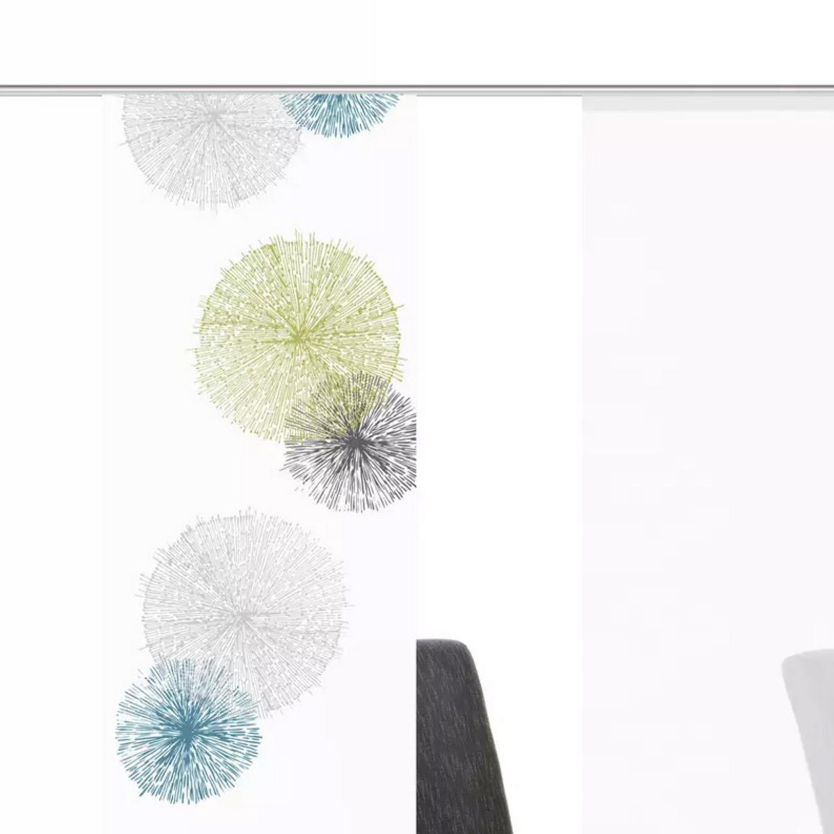 FLÄCHENVORHANG RAWLINS, 3-TLG. in Grün blickdicht  - Grün, Basics, Textil (60/245cm)