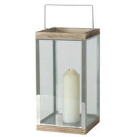 LAMPÁŠ drevo, kov, sklo - prírodná farba, Design, kov/drevo (27,5/27,5/53,5cm)