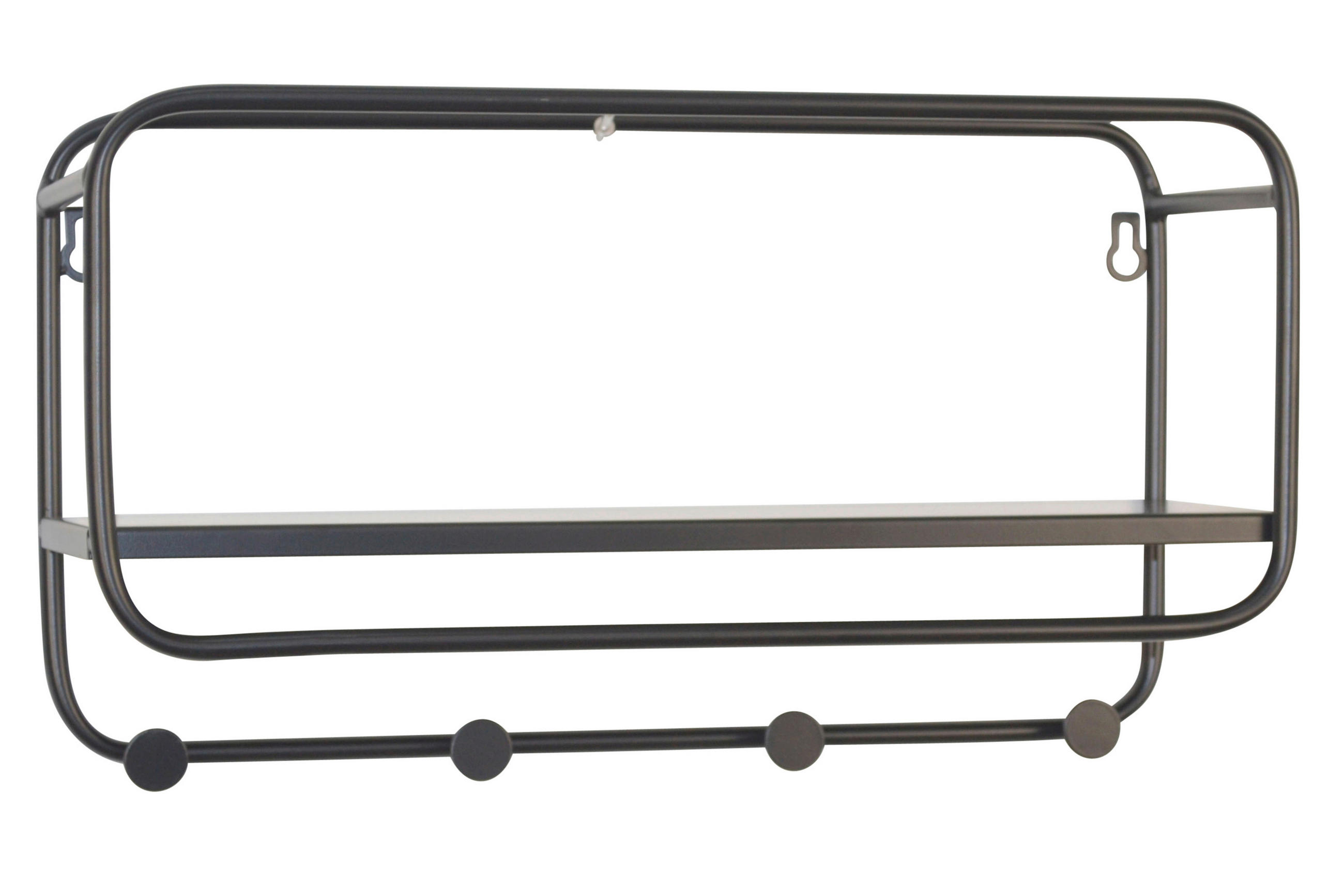 WANDREGAL Schwarz  - Schwarz, Design, Metall (45/25/15cm) - MID.YOU