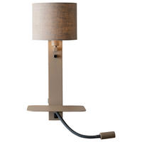 NÁSTENNÉ SVIETIDLO, 23,6/22/52 cm - béžovohnedá, Design, textil (23,6/22/52cm) - It's about Romi