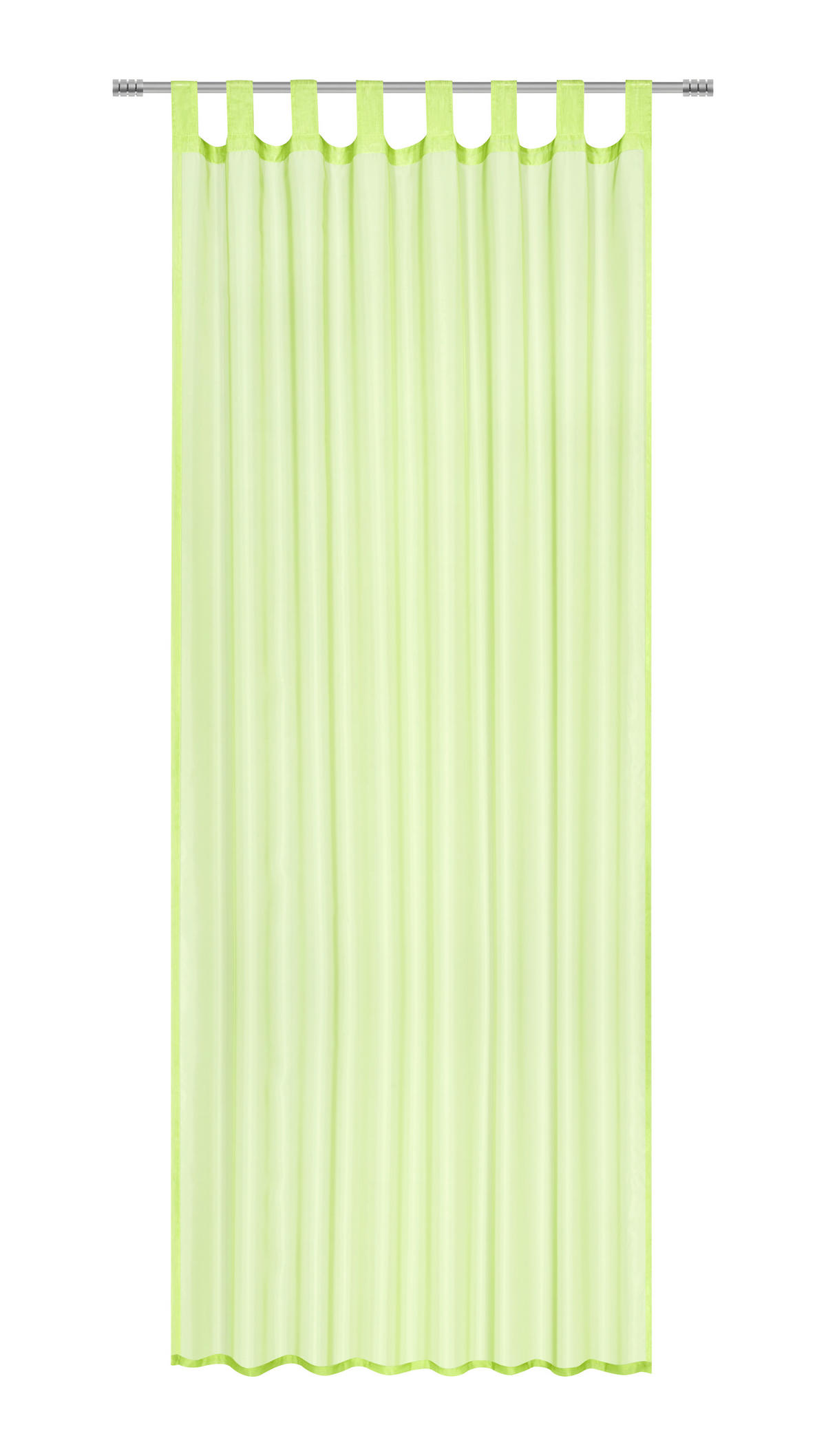 SCHLAUFENSCHAL  transparent  140/245 cm  2 Stück  - Grün, Basics, Textil (140/245cm) - Boxxx