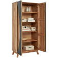 HIGHBOARD  in 80/185/42 cm  - Schwarz/Akaziefarben, Trend, Holz (80/185/42cm) - Landscape