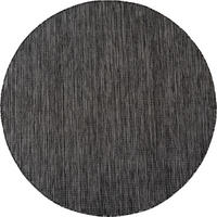 OUTDOORTEPPICH  Wohnzimmer 80 cm MIRA Schwarz rund  - Schwarz, Design, Textil (80cm) - Ayyildiz 