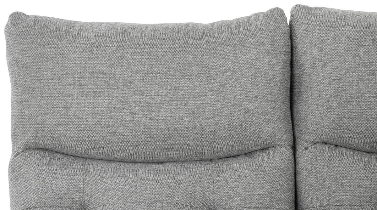 SITZGARNITUR Mikrofaser Grau  - Schwarz/Grau, Design, Textil/Metall - Livetastic