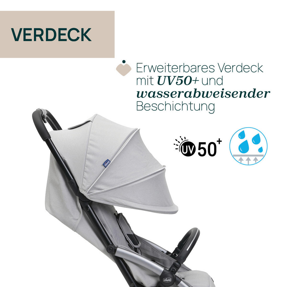 BUGGY GOODY XPLUS  - Hellgrau, Basics, Textil/Metall (47/86/106cm) - Chicco