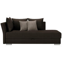 HEVERŐ textil sötétbarna  - krómszínű/sötétbarna, Design, műanyag/textil (220/93/100cm) - Xora