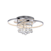 LED-DECKENLEUCHTE 45/33/22 cm   - Chromfarben, Design, Glas/Metall (45/33/22cm)