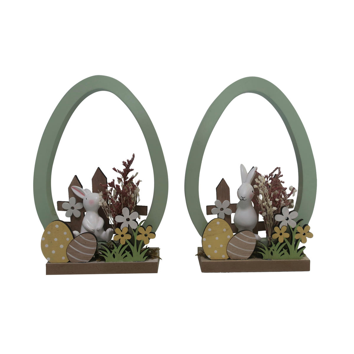 DEKOHASE - Ecru/Gelb, LIFESTYLE, Naturmaterialien/Holzwerkstoff (15/21,5/6cm)