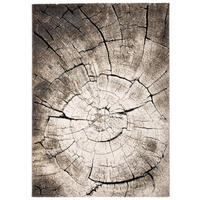 WEBTEPPICH 133/200 cm Wild Oak Anthrazit, Grau, Dunkelgrau  - Dunkelgrau/Anthrazit, Design, Textil (133/200cm) - WECON HOME