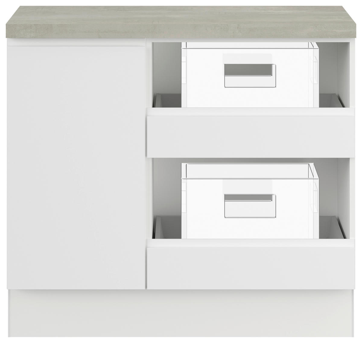 UNTERSCHRANK 100/91,8/58 cm   - Weiß, Basics, Holzwerkstoff (100/91,8/58cm) - Impuls