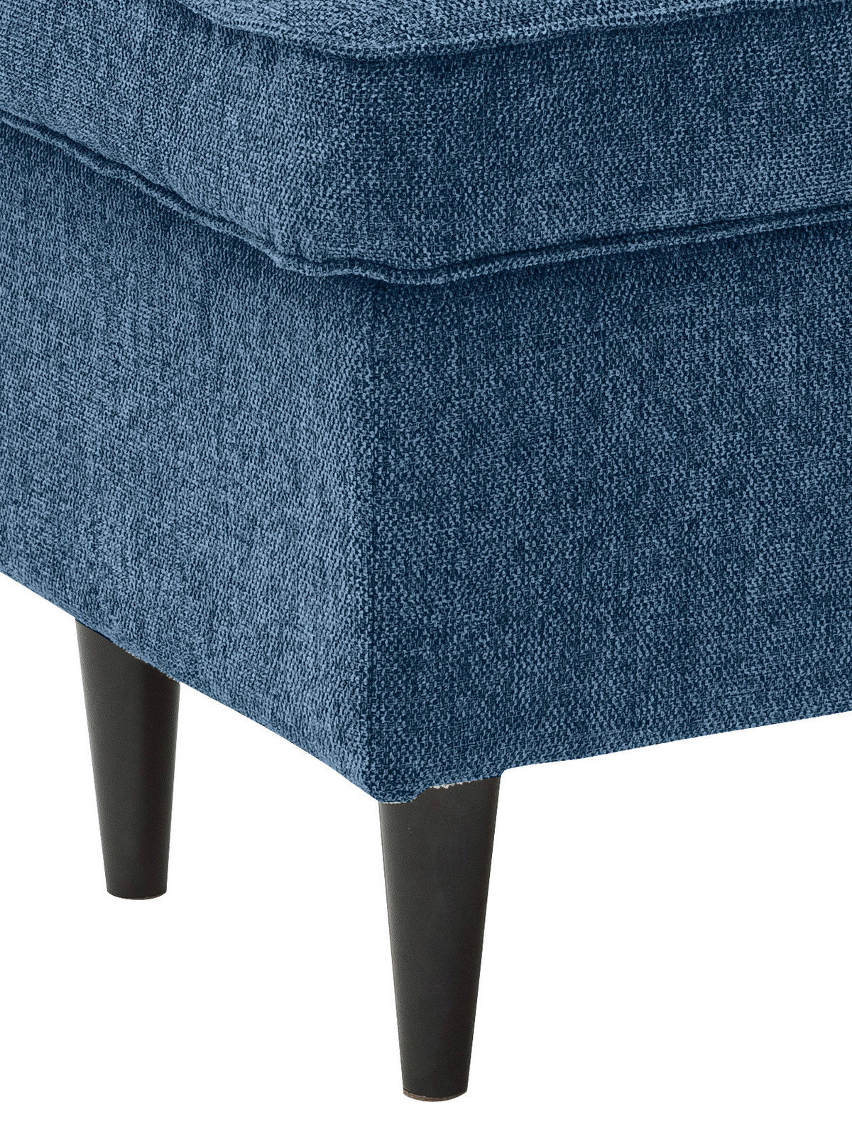 HOCKER in Textil, Holzwerkstoff Dunkelblau  - Schwarz/Dunkelblau, Basics, Holzwerkstoff/Textil (63/43/42cm) - MID.YOU