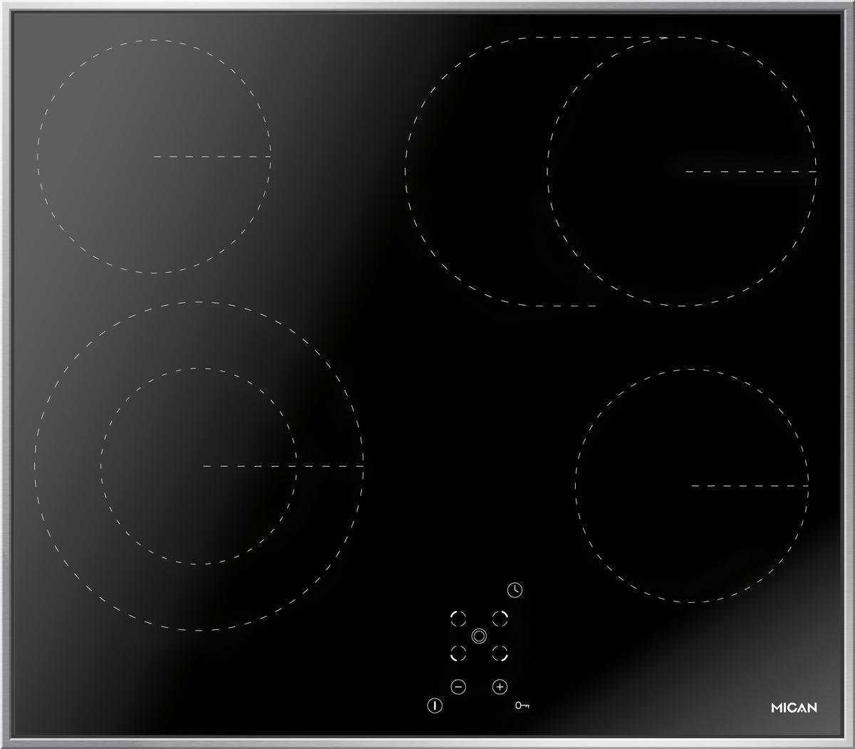 GLASKERAMIKKOCHFELD 70410  - Basics, Glas (57,5/5,6/50,5cm) - Mican