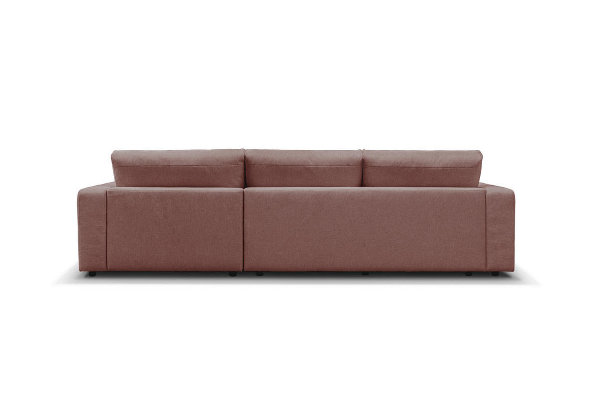 ECKSOFA VIGO Rot  - Rot/Schwarz, Design, Textil (303cm) - MID.YOU