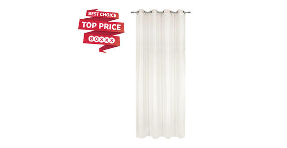 ÖSENVORHANG transparent - Naturfarben, Basics, Textil (140/245cm) - Boxxx