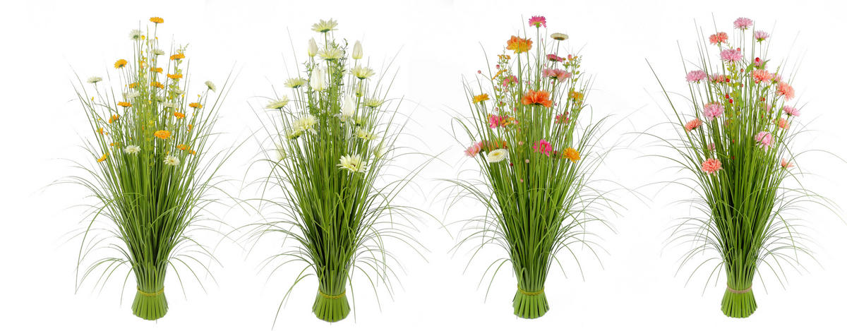 DEKORATIONSGRÄS - vit/pink, Lifestyle, metall/plast (100cm)