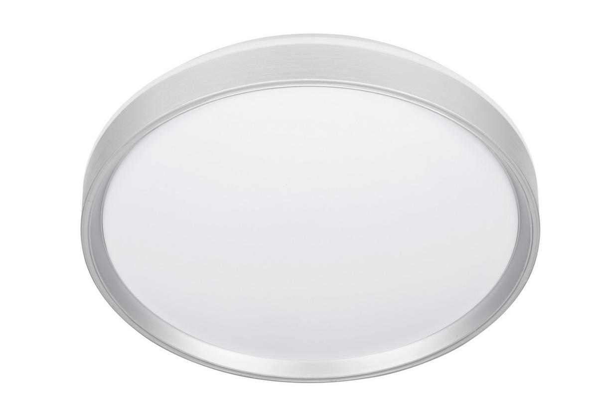 STROPNÍ LED SVÍTIDLO, 38 cm - bílá/barvy hliníku, Trend, kov/plast (38cm) - Novel