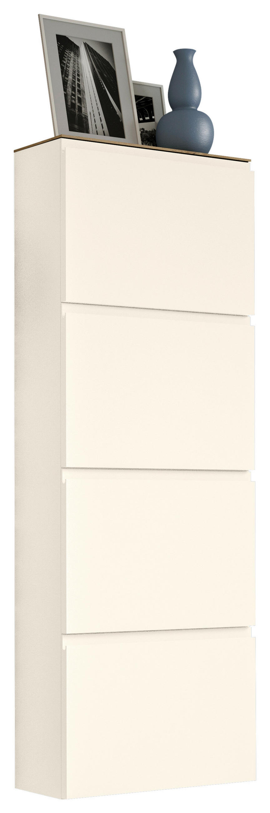 SCHUHKIPPER Gardasee  in 60/162/22 cm  - Sandfarben/Eichefarben, Design, Holzwerkstoff (60/162/22cm) - Moderano