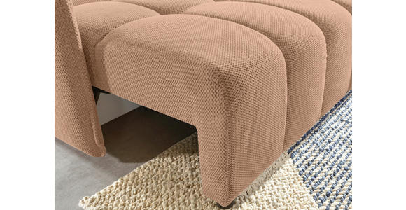SCHLAFSOFA Plüsch Rosa  inkl. Zierkissen, Rückenkissen, Bettkasten, Schlaffunktion, Rücken echt, Liegefläche im Originalstoff  - Schwarz/Rosa, KONVENTIONELL, Kunststoff/Textil (200/73/105cm) - Carryhome
